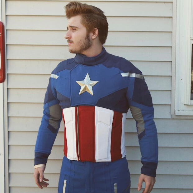 captain america muscle suit